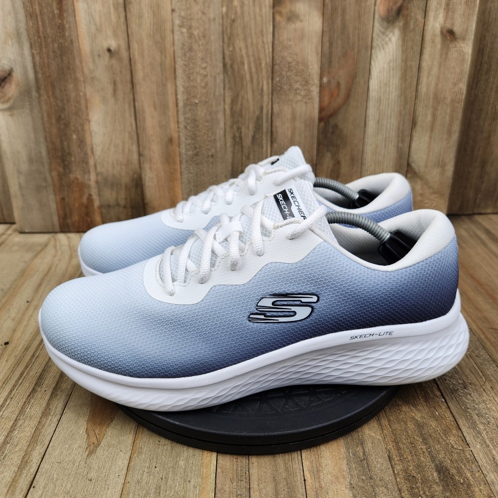 Skechers Skech-Lite Pro Womens 9.5 White Navy Ombre Sneakers Shoes 149995 WBK